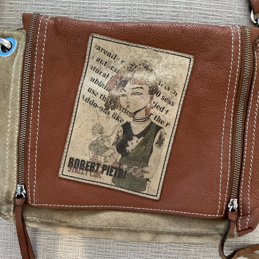 Robert Pietri Brown Leather Crossbody Bag